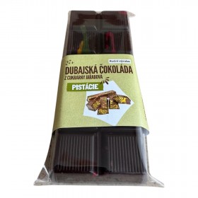 Dubajská čokoláda z Cukrárny Jařabová - malá tabulka, hořká, pistácie 