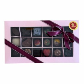 Růžová bonboniéra - pralinky 18ks (2)