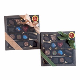 Zlato-hnědá bonboniéra - pralinky 16ks (1)