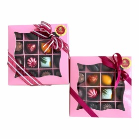 Růžová bonboniéra - pralinky 16ks (2)