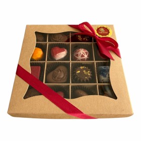 Přírodní hnědá bonboniéra - pralinky 16ks (1)