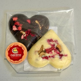 Srdíčko s ořechy a sušeným ovocem - střední B/W 2ks (1)