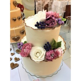 Poschoďový dort s květy č. FB132