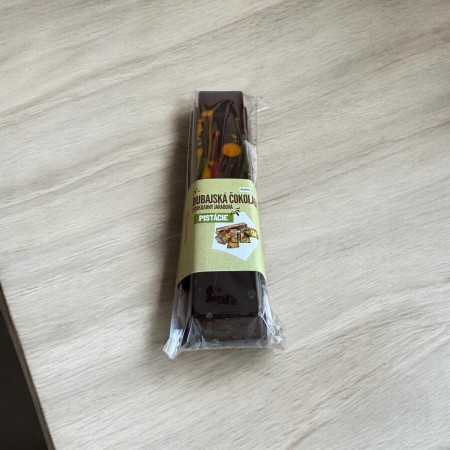 Dubajská čokoláda, hořká, Pistácie - tyčinka