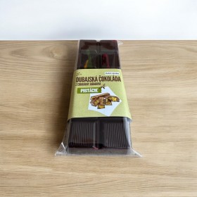 Dubajská čokoláda, hořká, pistácie - malá tabulka