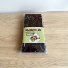 Dubajská čokoláda, hořká, Pistácie - velká tabulka