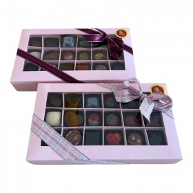 Růžová bonboniéra - pralinky 18ks