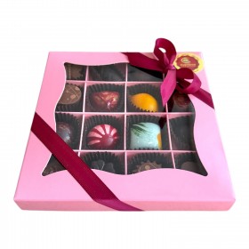 Růžová bonboniéra - pralinky 16ks