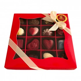 Červená bonboniéra - pralinky 16ks