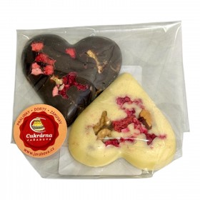 Srdíčko s ořechy a sušeným ovocem - střední B/W 2ks