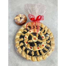 Velký koláč tvarohovo-makový