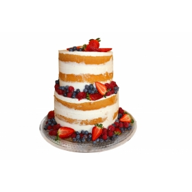 Poschoďový Naked cake - nahý svatební dort č. P278