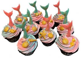 Cupcake muffiny mořské panny č. 1208